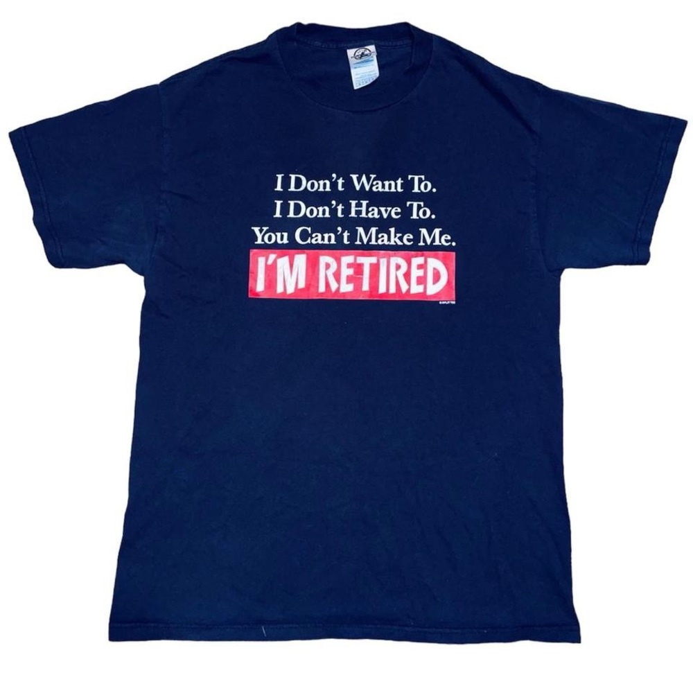 Vintage Funny Novelty Retirement Tshirt T-shirt